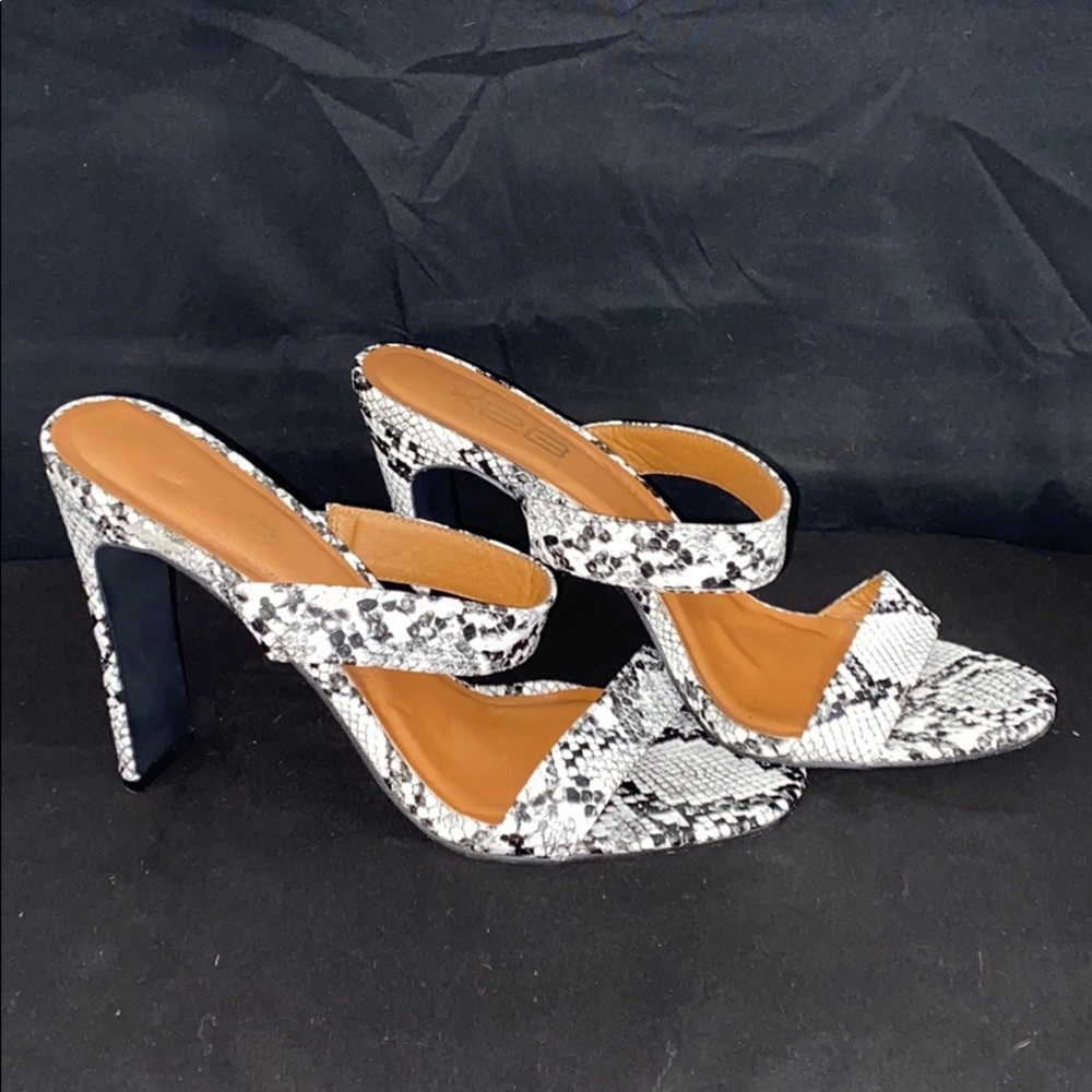 X2B snake skin heels